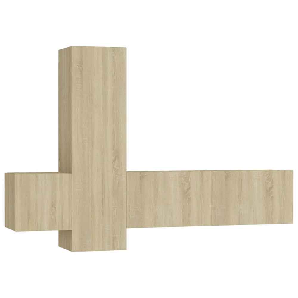 Beaumont 100cm Wooden 3 Piece Entertainment Unit In Sonoma Oak