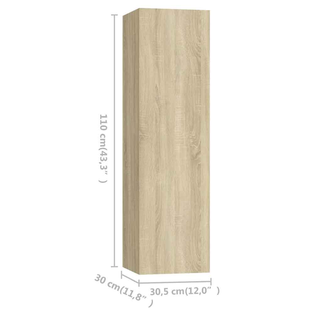 Beaumont 100cm Wooden 3 Piece Entertainment Unit In Sonoma Oak