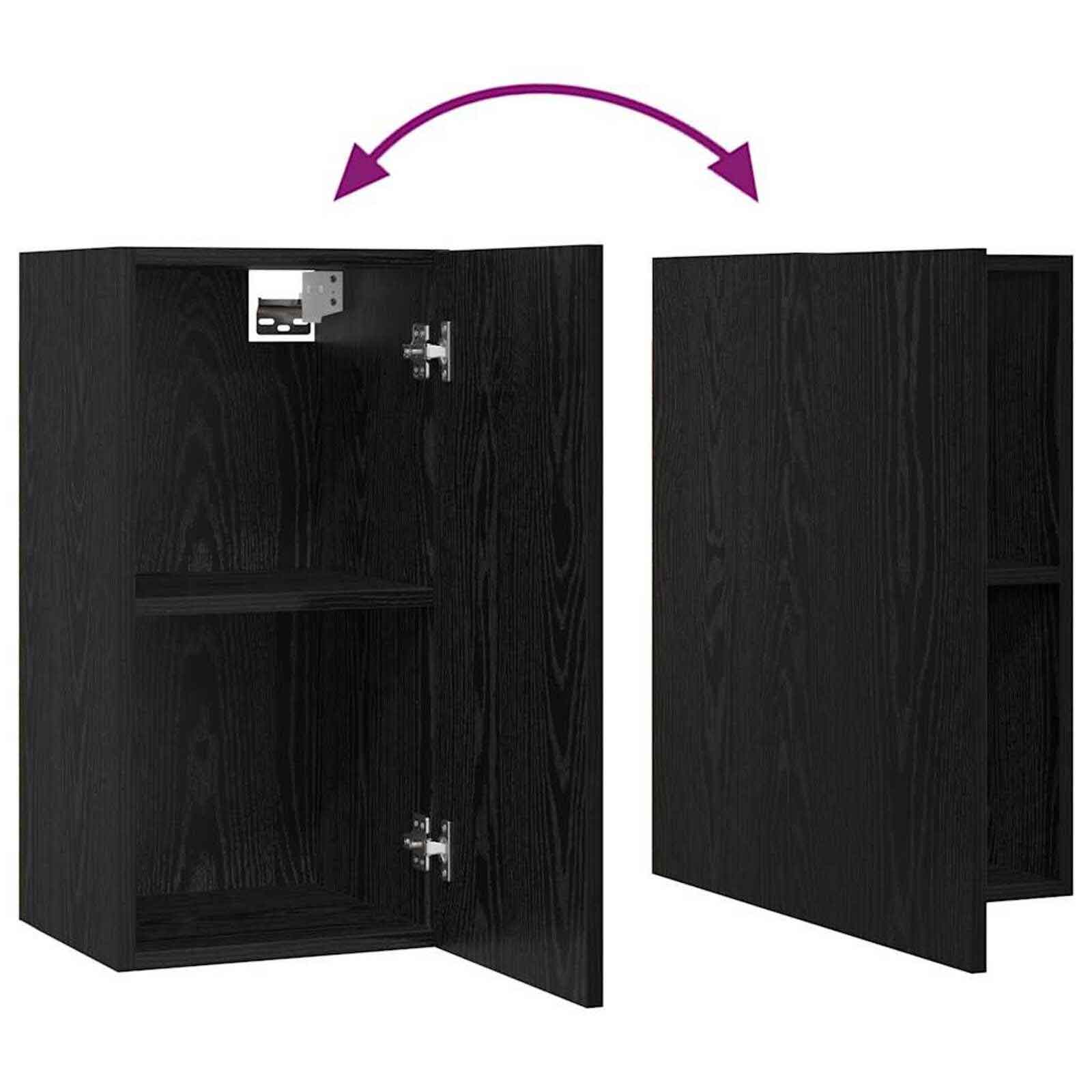 Beaumont 120cm Wooden 5 Piece Entertainment Unit In Black Oak