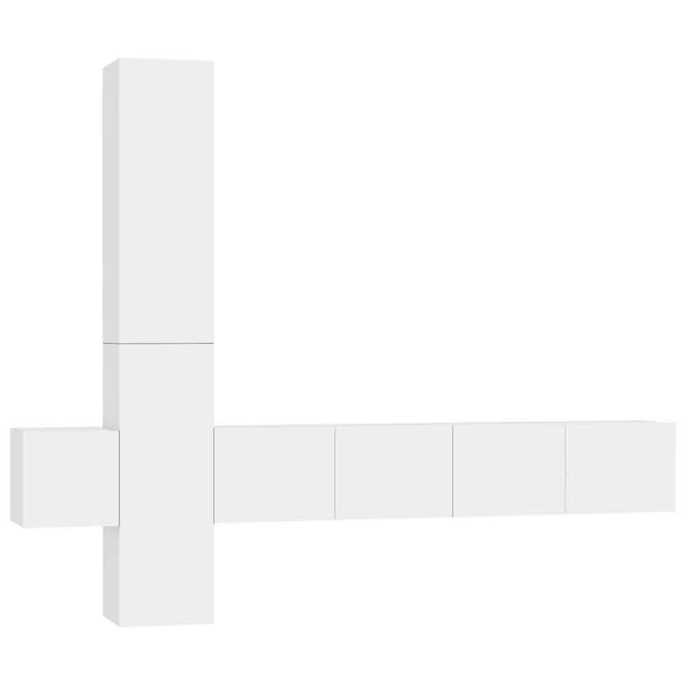 Beaumont 160cm Wooden 5 Piece Entertainment Unit In White
