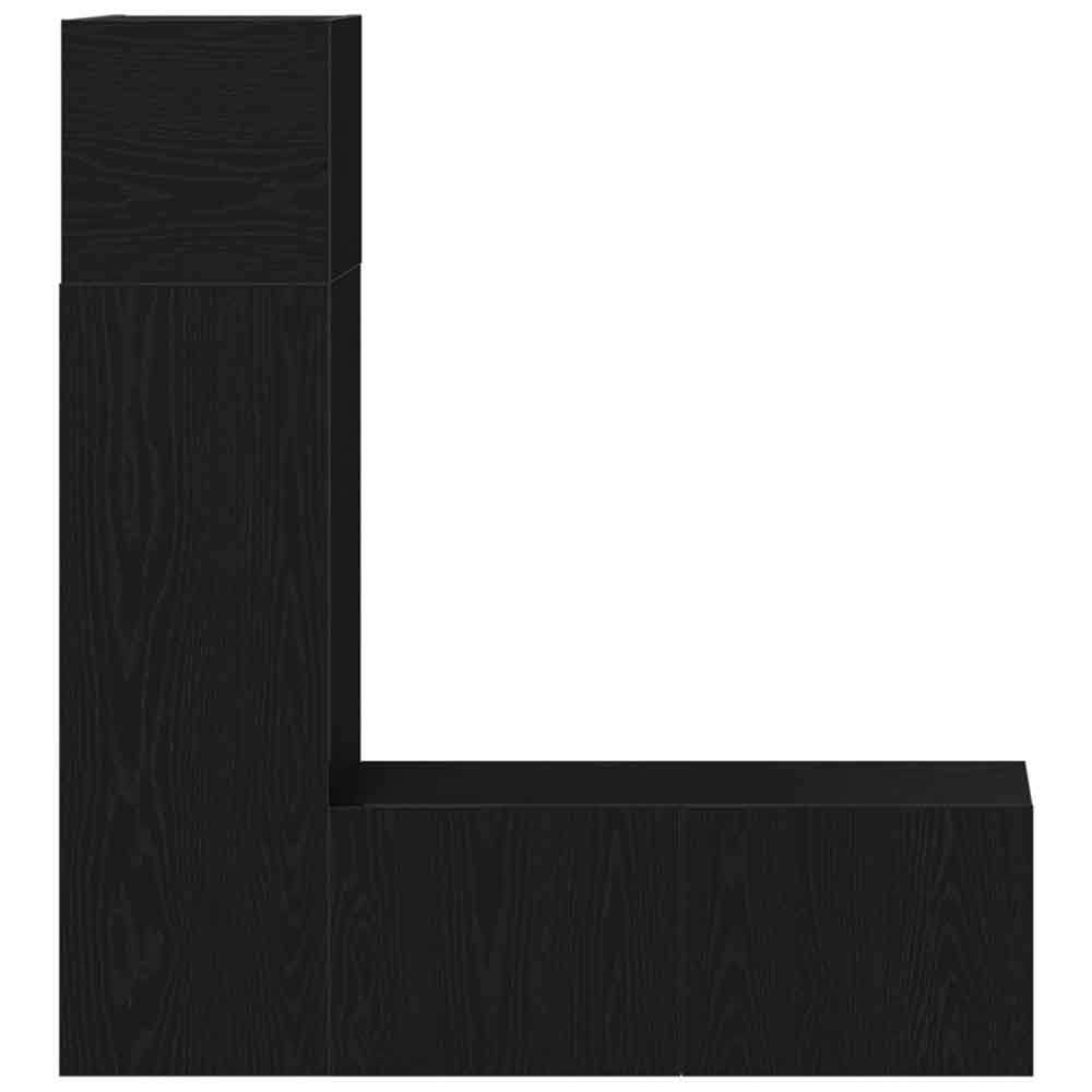 Beaumont 80cm Wooden 3 Piece Entertainment Unit In Black Oak