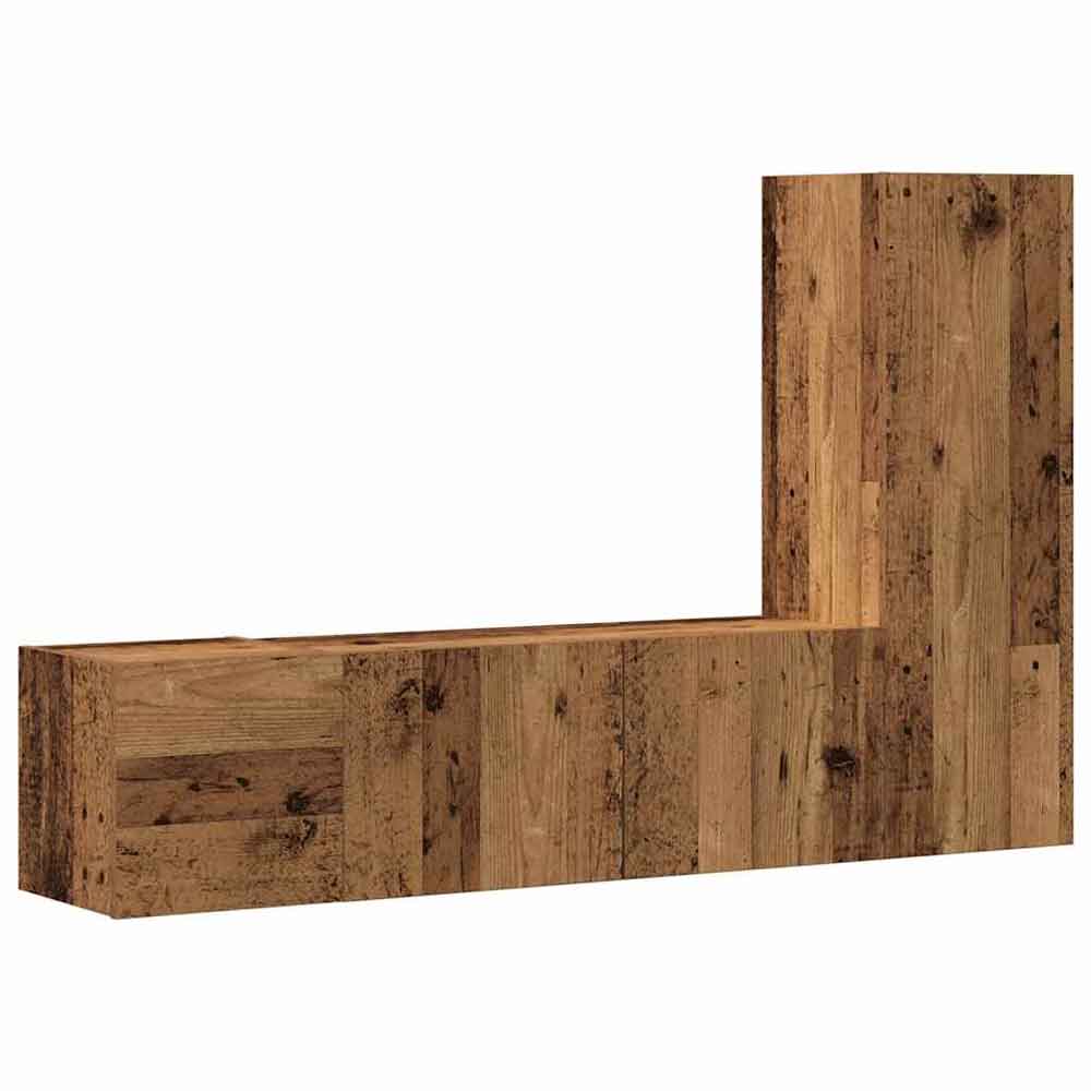 Beaumont 80cm Wooden 3 Piece Entertainment Unit In Brown