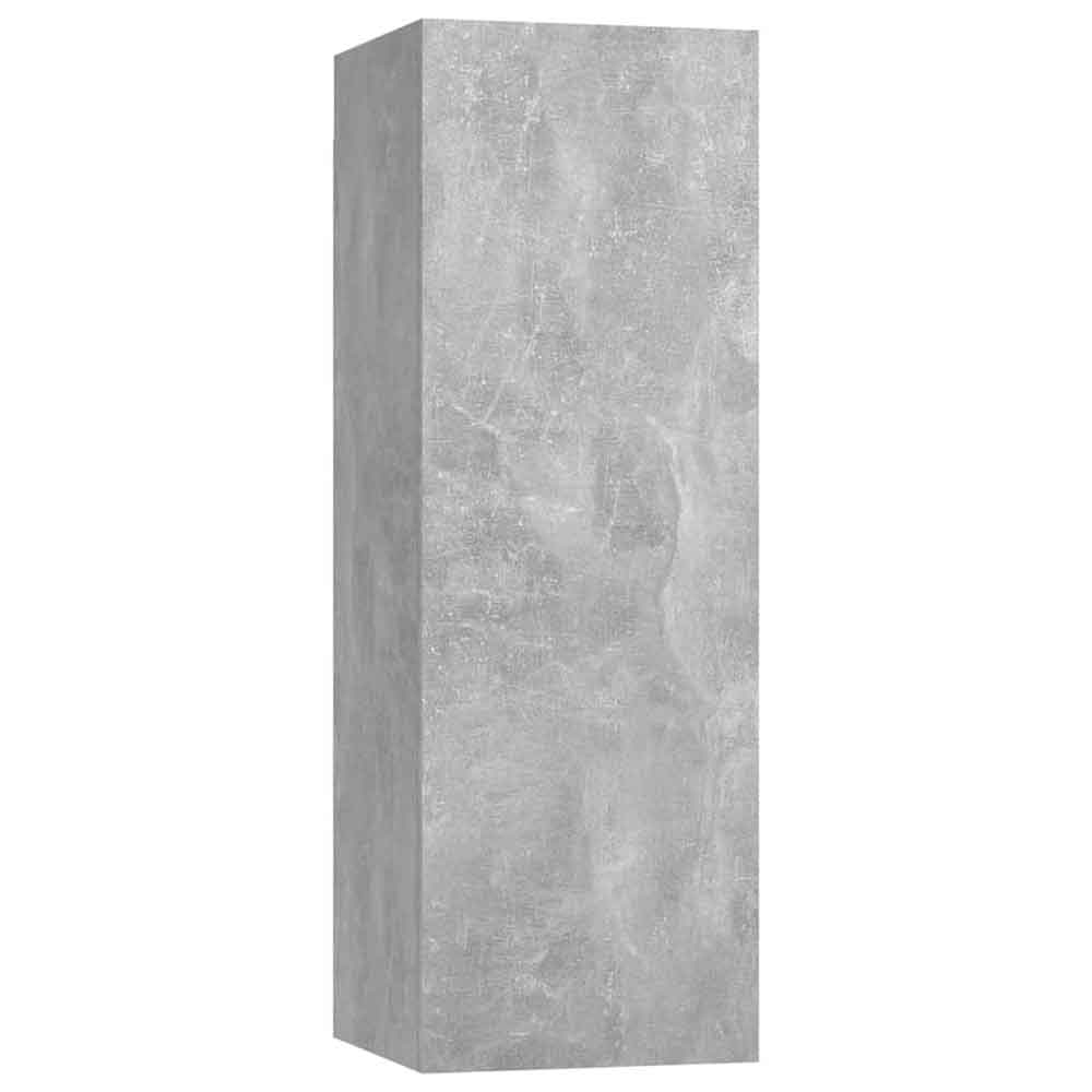 Beaumont 80cm Wooden 3 Piece Entertainment Unit In Concrete Grey