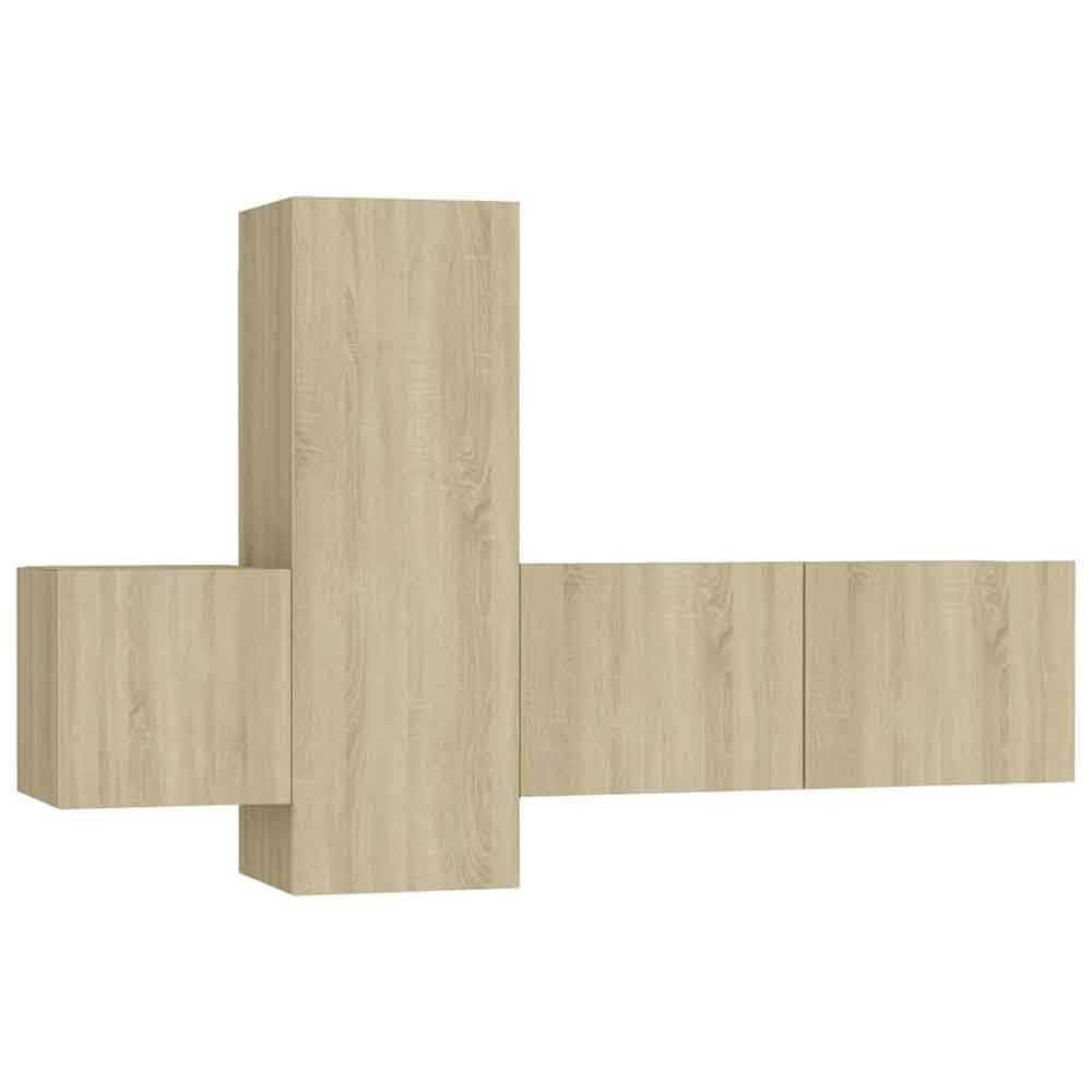 Beaumont 80cm Wooden 3 Piece Entertainment Unit In Sonoma Oak