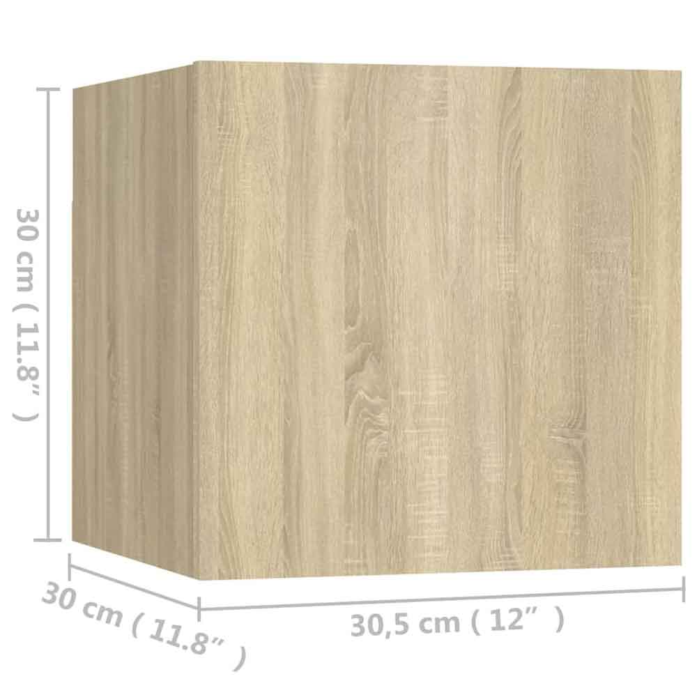 Beaumont 80cm Wooden 3 Piece Entertainment Unit In Sonoma Oak