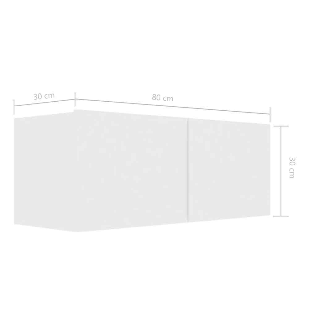 Beaumont 80cm Wooden 3 Piece Entertainment Unit In White