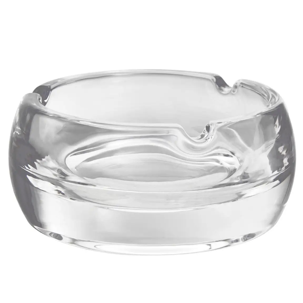 Product photograph of Beaumont Large Crystal Plain Ashtray In Clear from Furniture in Fashion
