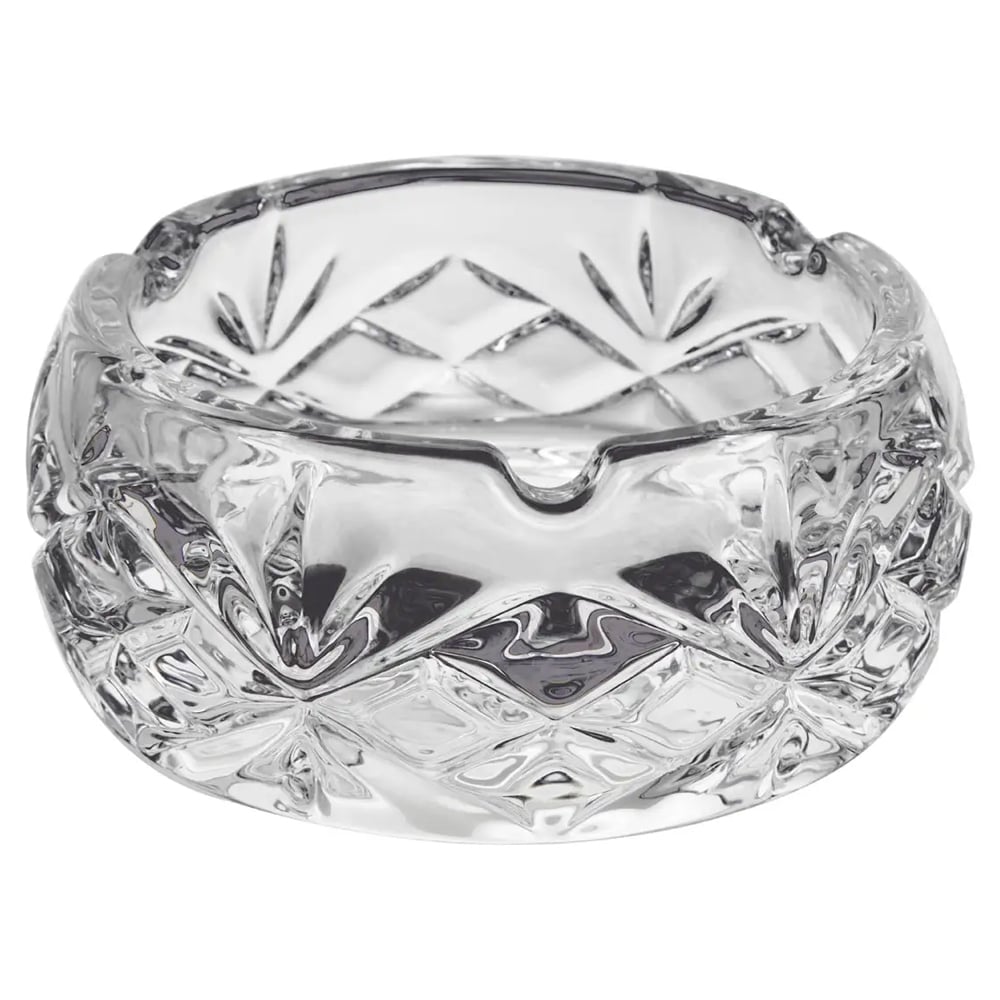 Product photograph of Beaumont Large Crystal Textured Ashtray In Clear from Furniture in Fashion