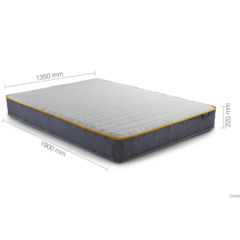 Beauport Fabric Double Mattress In White Blue