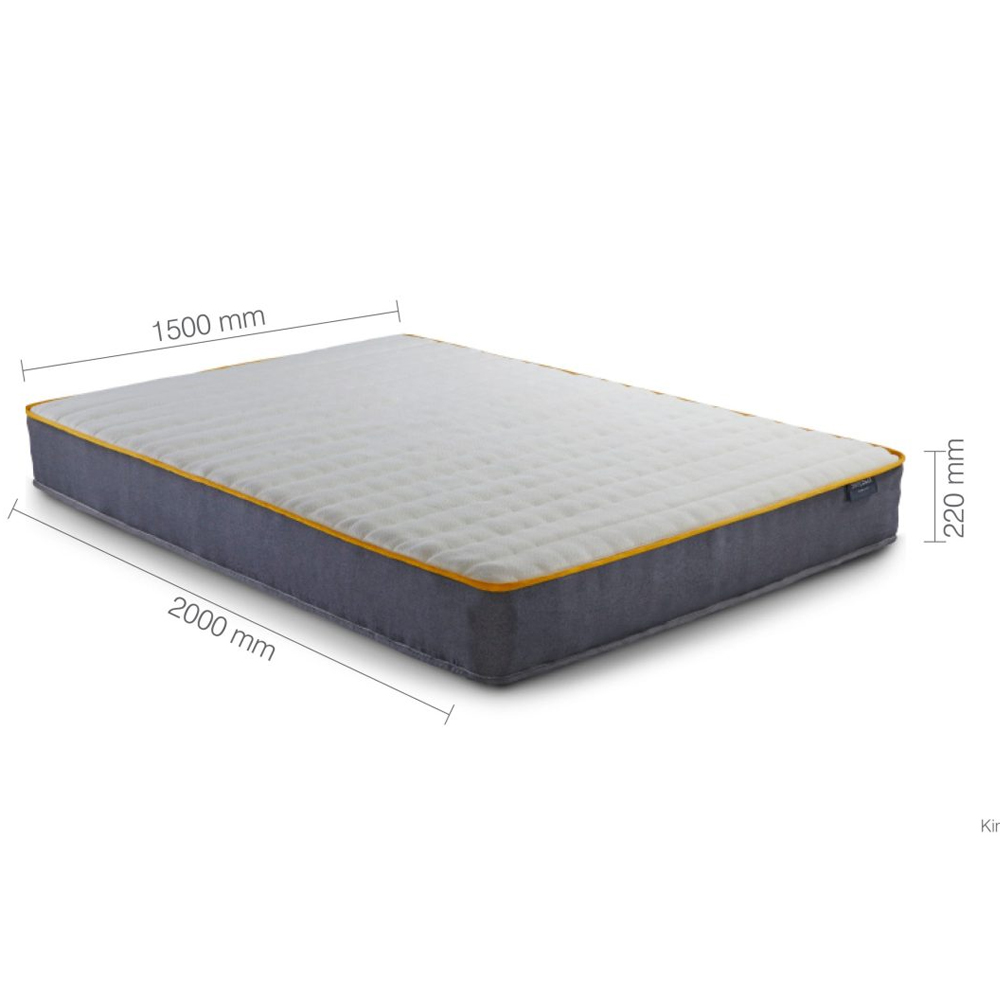 Beauport Fabric King Size Mattress In White Blue