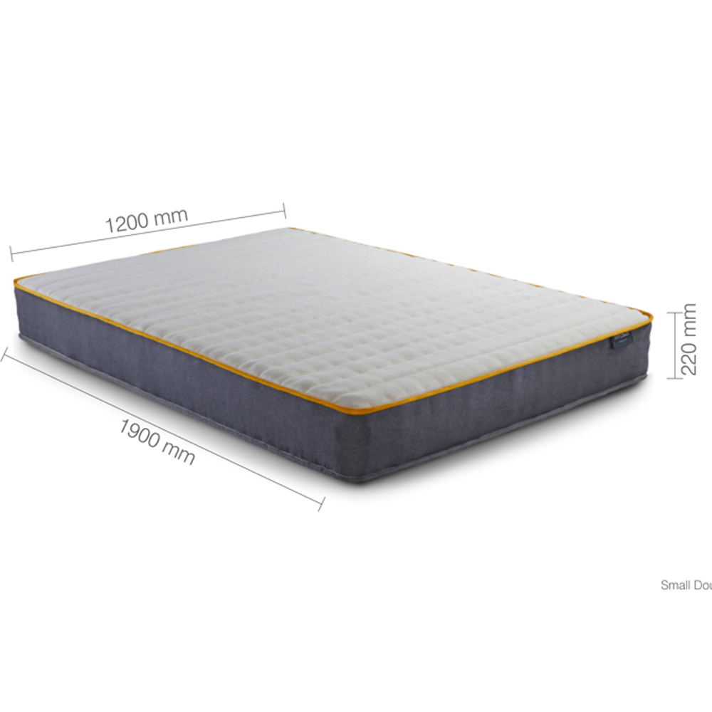 Beauport Fabric Small Double Mattress In White Blue
