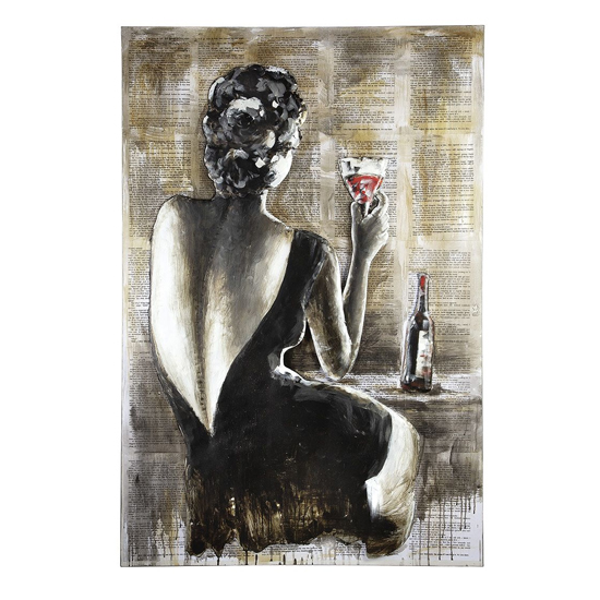 Beauty Picture Metal Wall Art In Grey