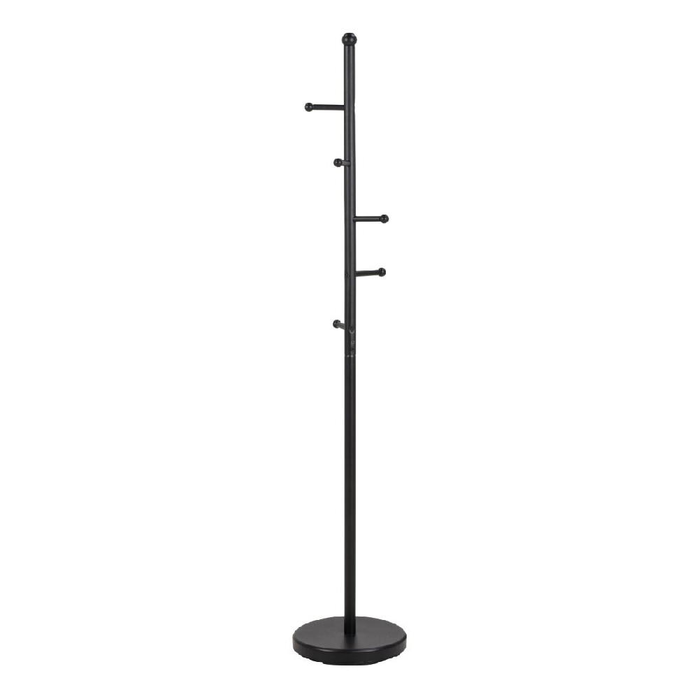 Beaver Metal Coat Hanger With 5 Hooks In Matt Black