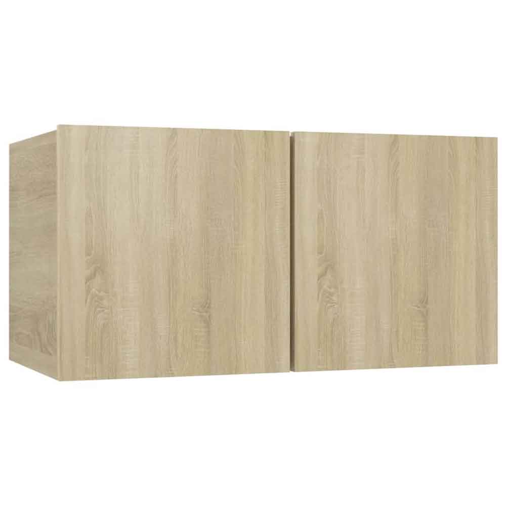 Beaverton 120cm Wooden 6 Piece Entertainment Unit In Sonoma Oak