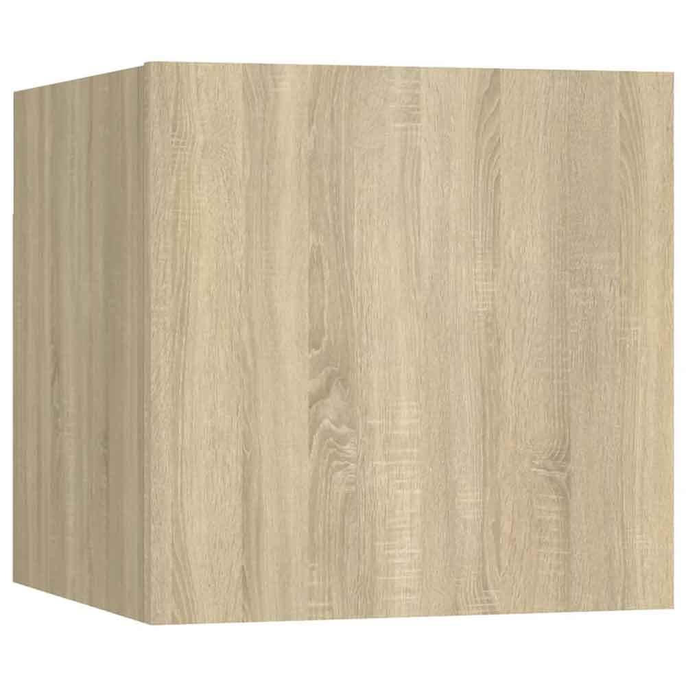 Beaverton 120cm Wooden 6 Piece Entertainment Unit In Sonoma Oak