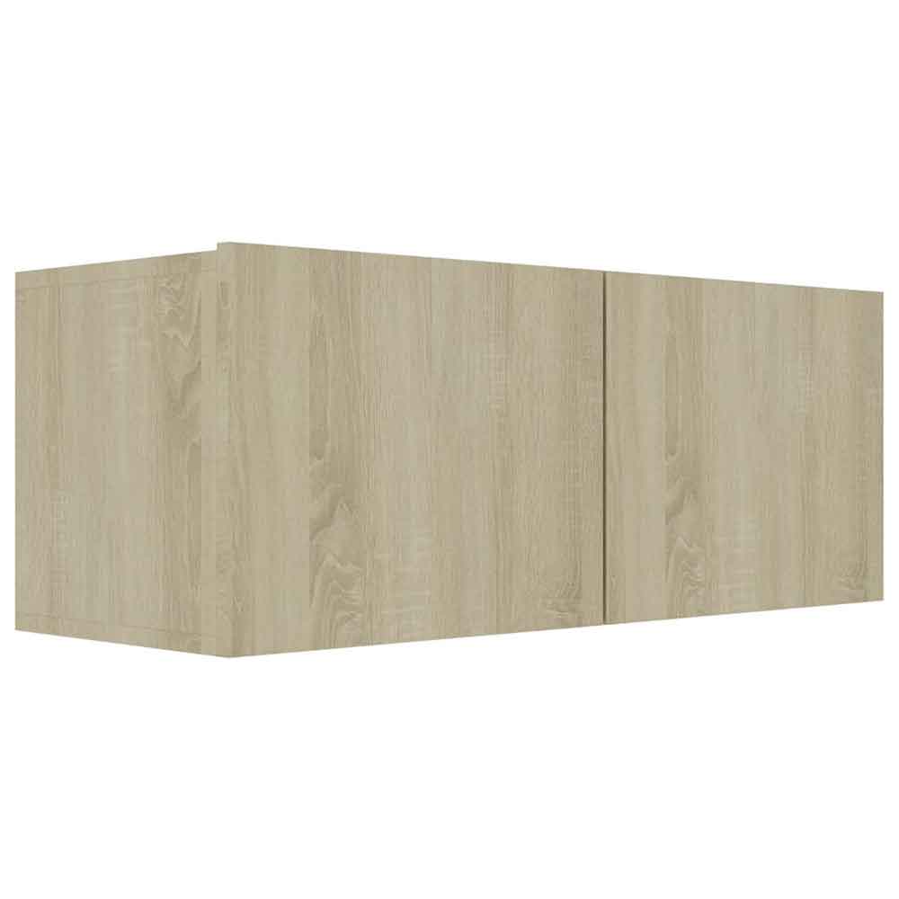 Beaverton 160cm Wooden 6 Piece Entertainment Unit In Sonoma Oak