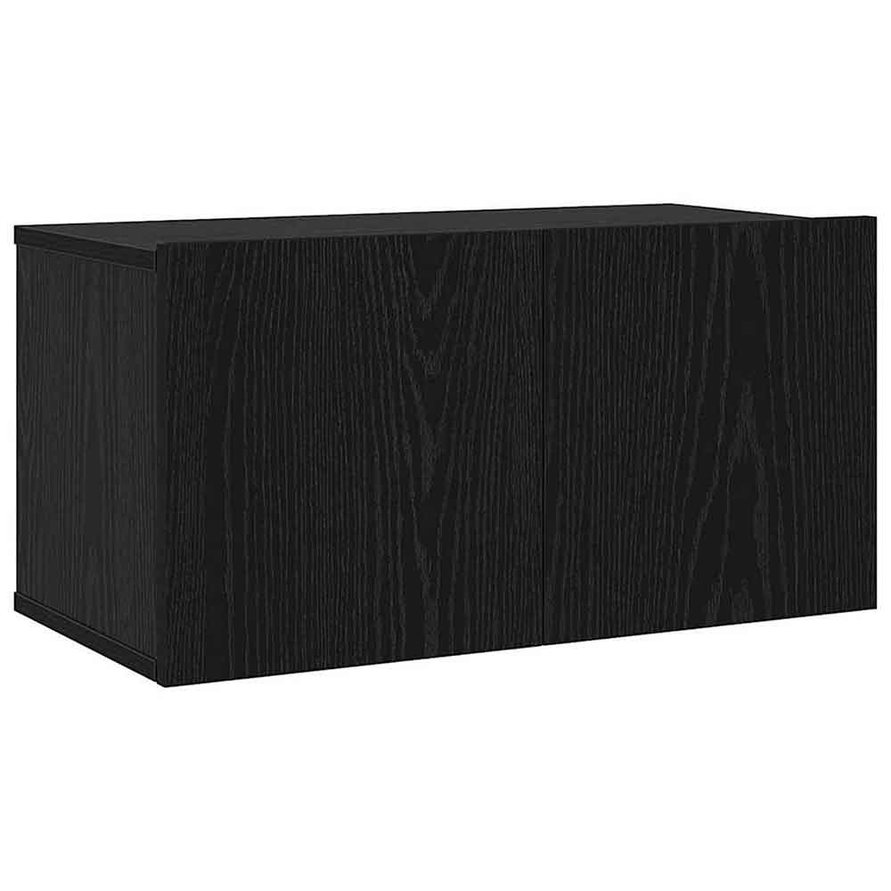 Beaverton 60cm Wooden 3 Piece Entertainment Unit In Black Oak