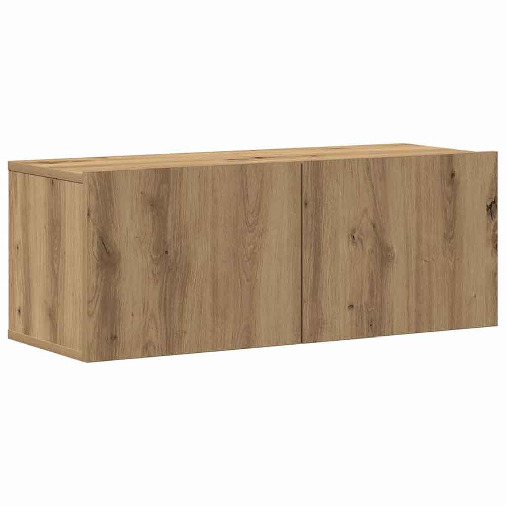 Beaverton 80cm Wooden 4 Piece Entertainment Unit In Artisan Oak