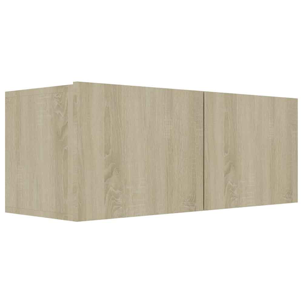 Beaverton 80cm Wooden 4 Piece Entertainment Unit In Sonoma Oak