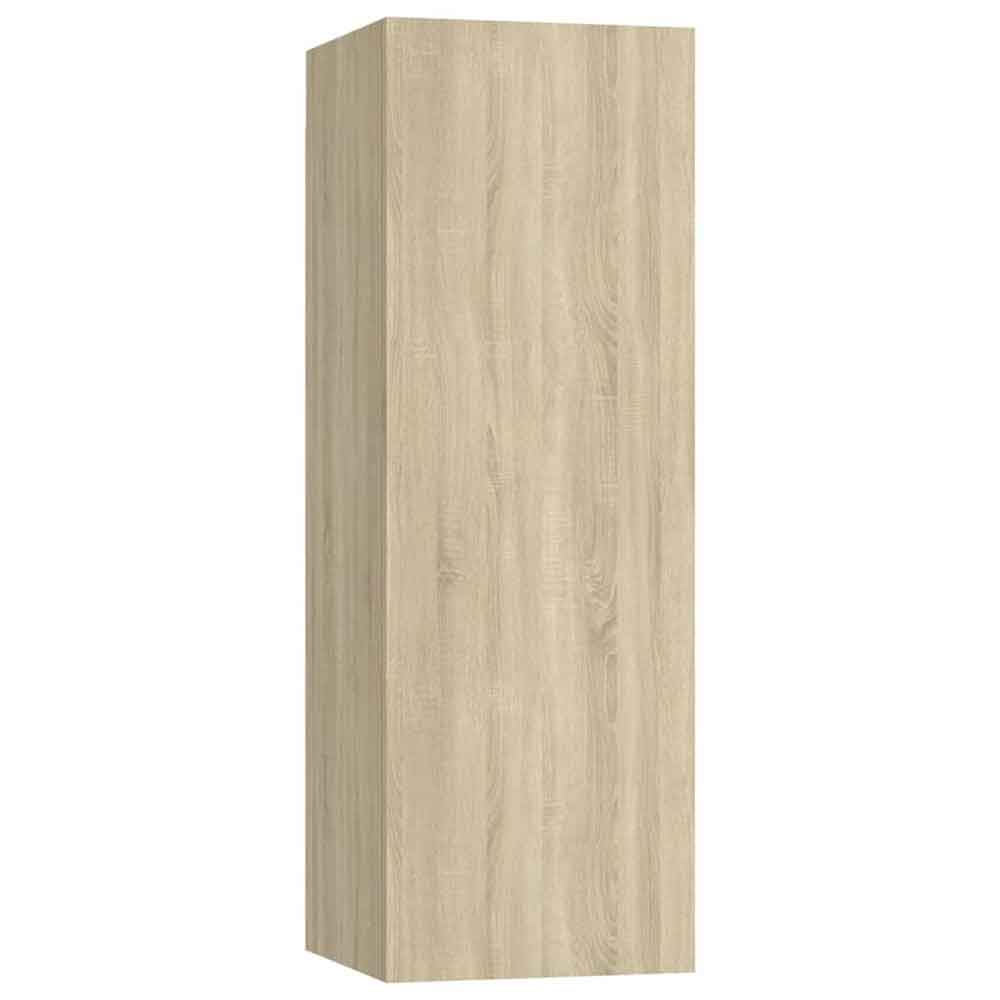 Beaverton 80cm Wooden 4 Piece Entertainment Unit In Sonoma Oak