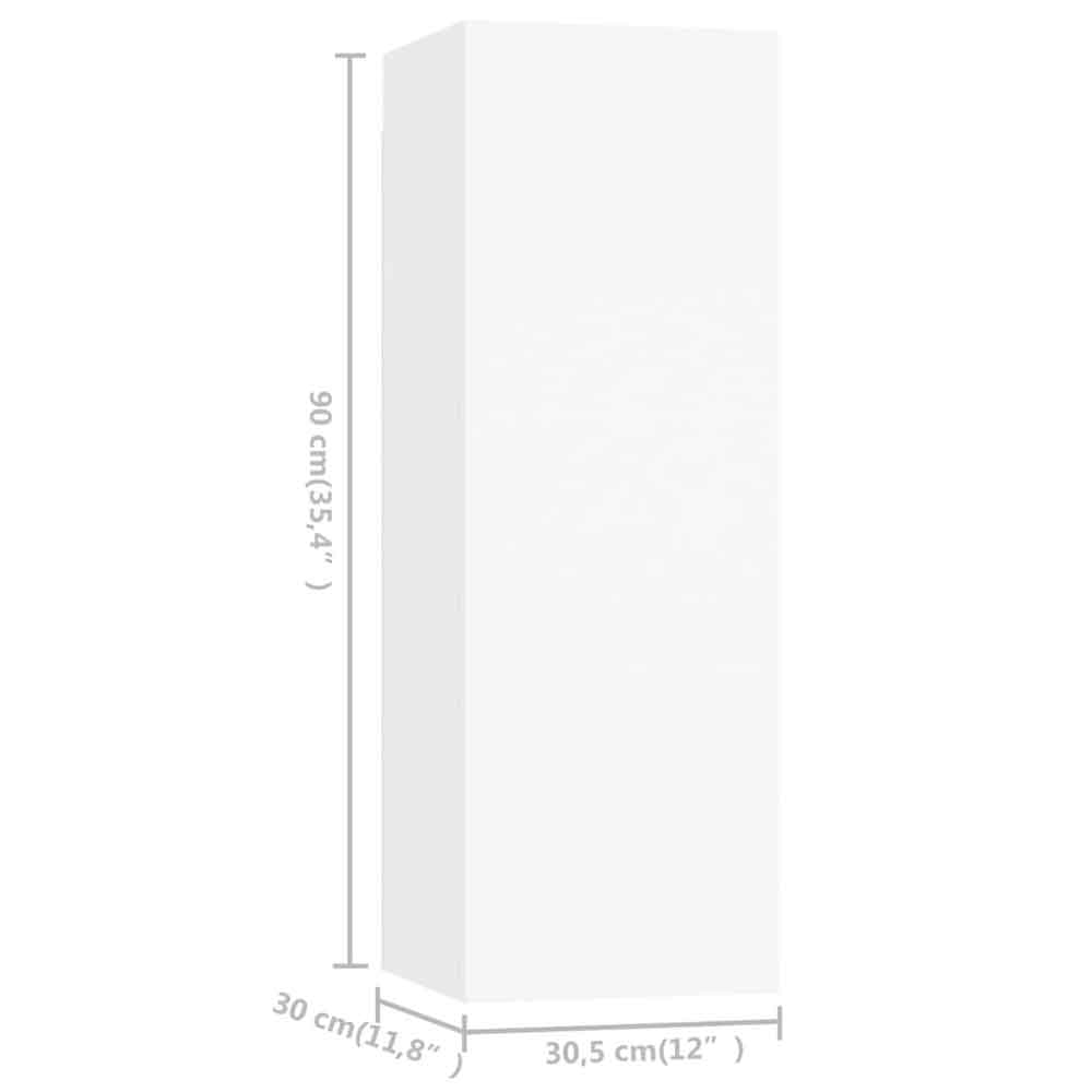 Beaverton 80cm Wooden 4 Piece Entertainment Unit In White