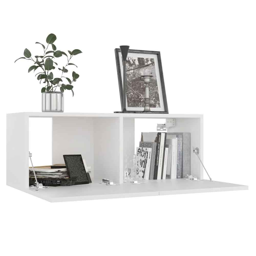 Beaverton 80cm Wooden 4 Piece Entertainment Unit In White