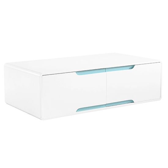 Read more about Becka wooden coffee table in white matt gloss
