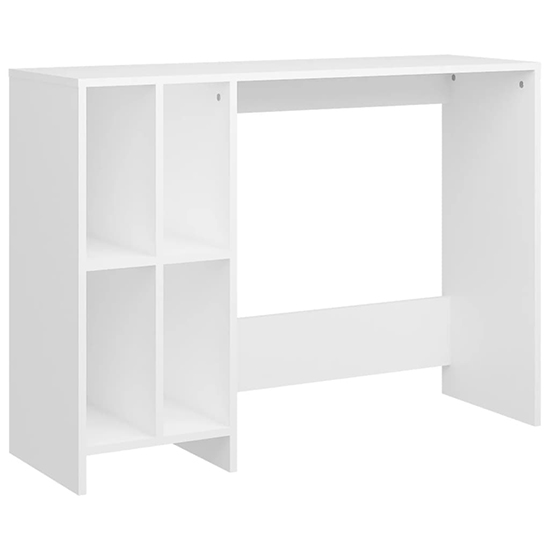 Becker Wooden Laptop Desk With 4 Shelves In White_2