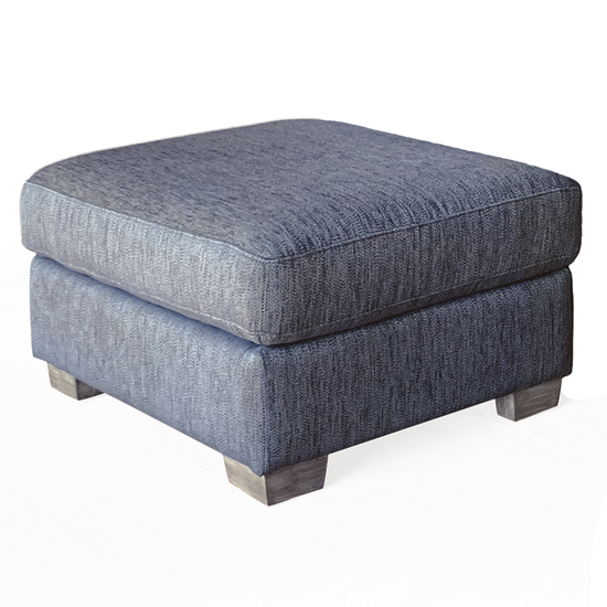 Beckett Fabric Ottoman In Blue Furniture in Fashion
