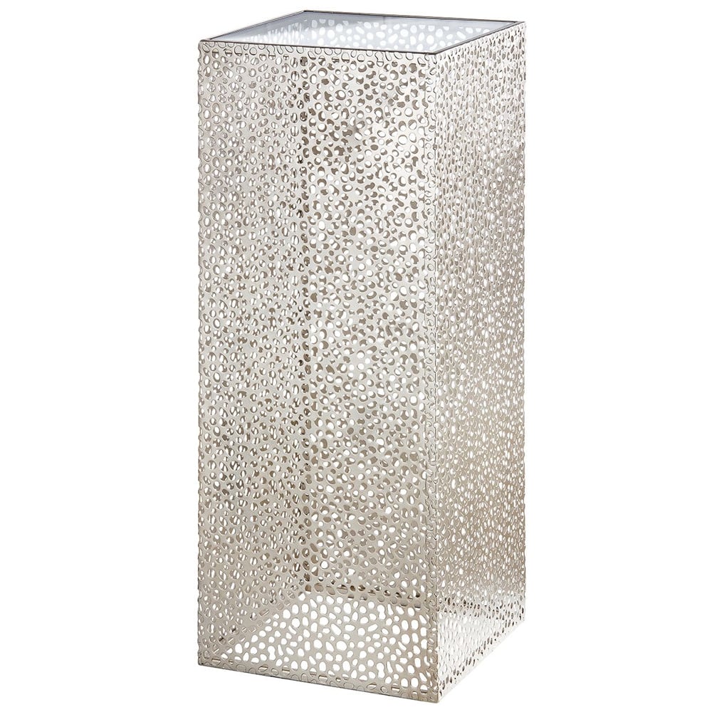 Beckley Small Glass Metal Decorative Pillar In Champagne
