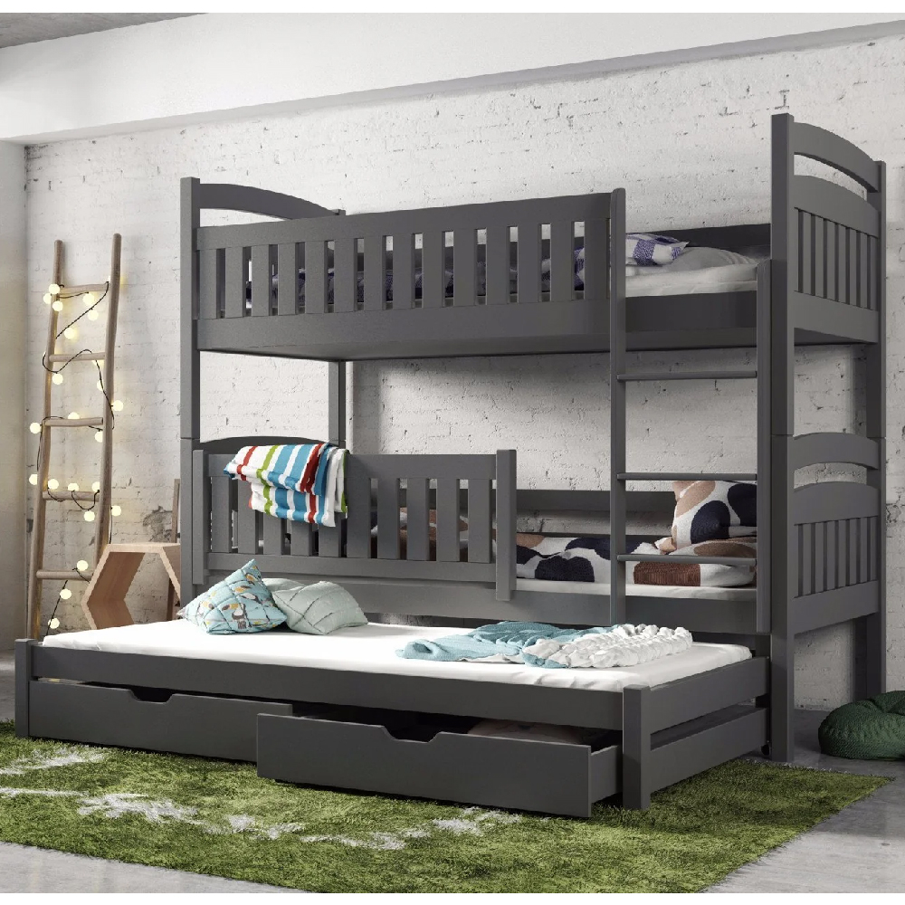 Read more about Beckley wooden bunk bed without mattress trundle in graphite