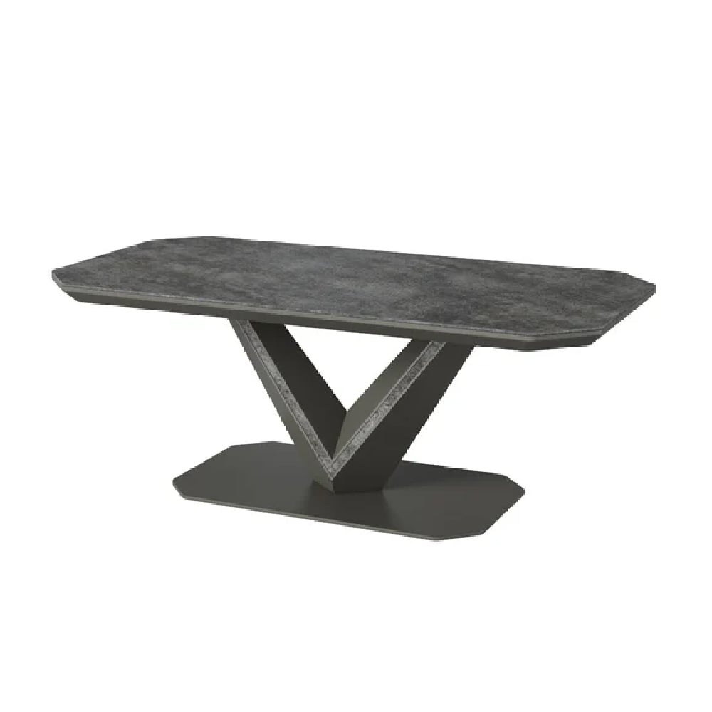 Read more about Becton ceramic rectangular coffee table in slate grey
