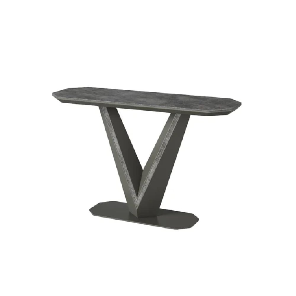 Read more about Becton ceramic rectangular console table in slate grey