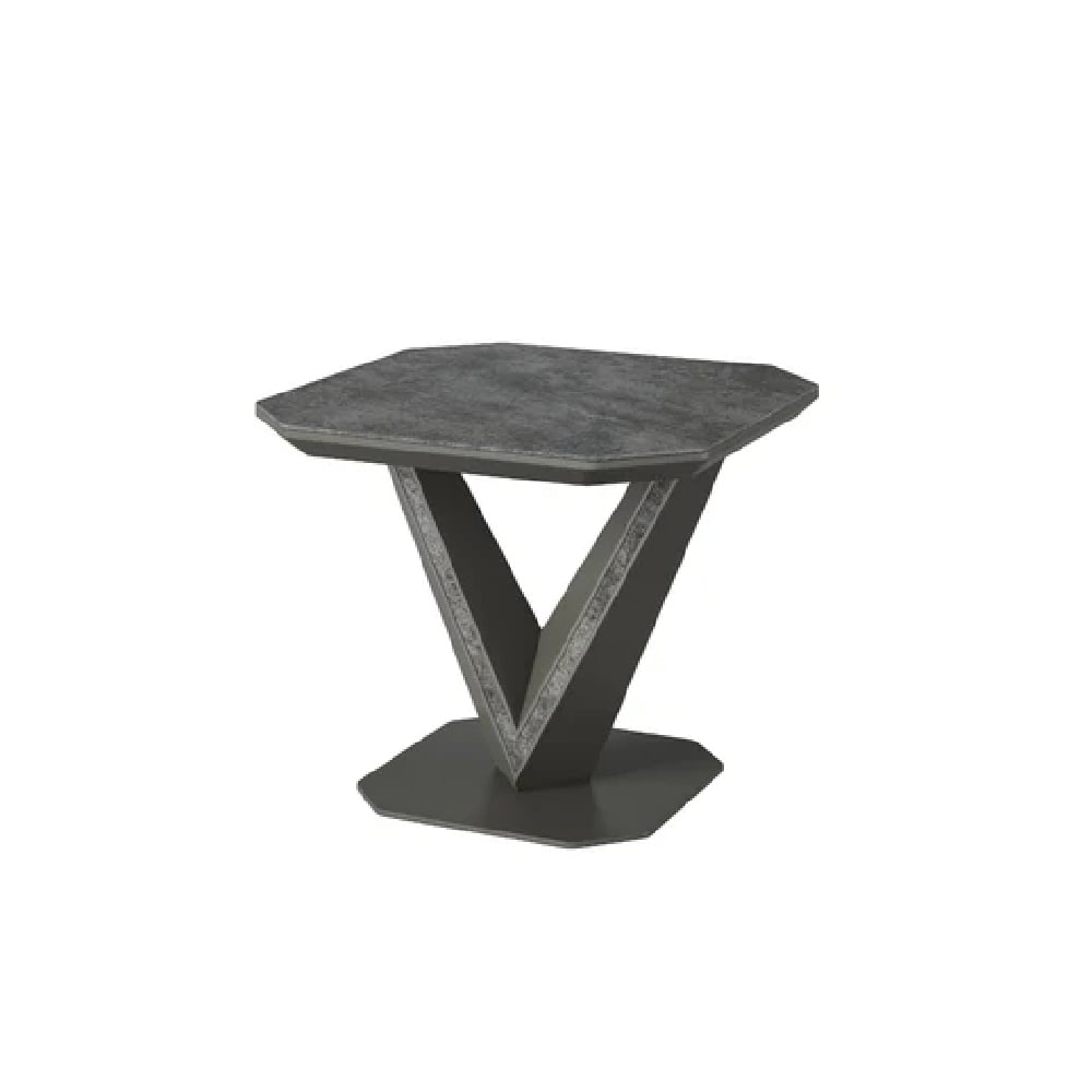 Read more about Becton ceramic square side table in slate grey