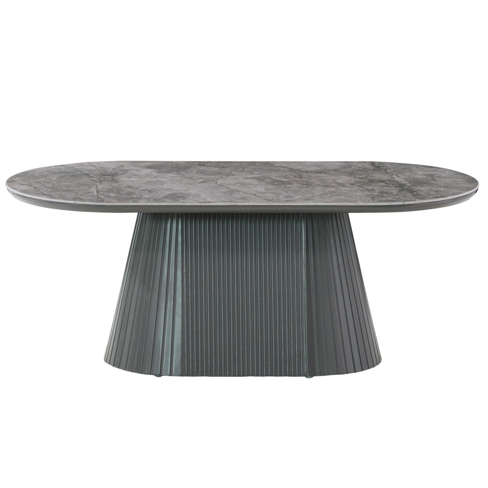 Bedford Rectangular Sintered Stone Top Coffee Table In Grey