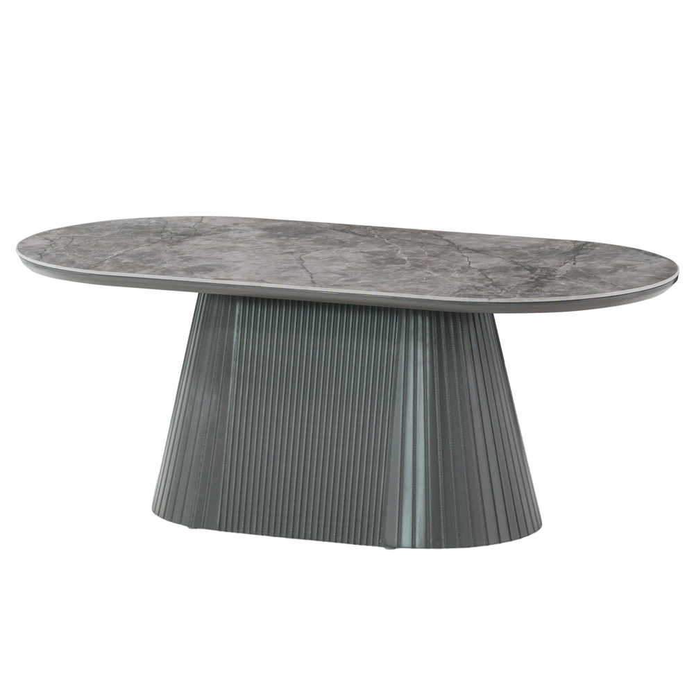 Bedford Rectangular Sintered Stone Top Coffee Table In Grey