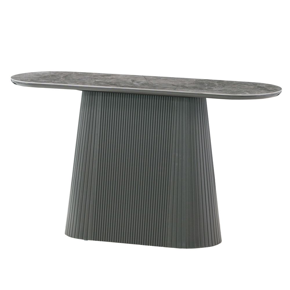 Bedford Rectangular Sintered Stone Top Console Table In Grey