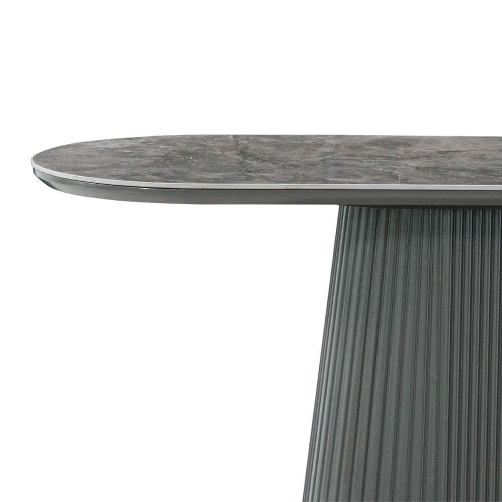 Bedford Rectangular Sintered Stone Top Console Table In Grey