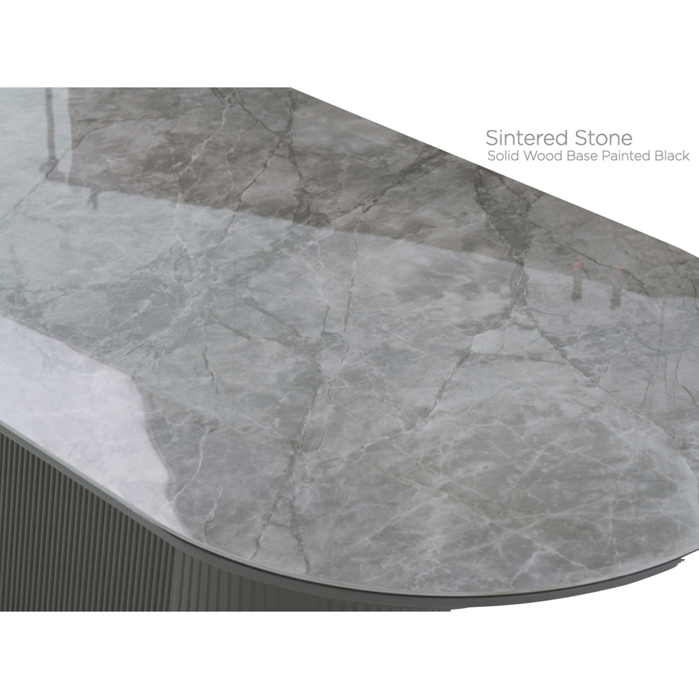 Bedford Rectangular Sintered Stone Top Console Table In Grey