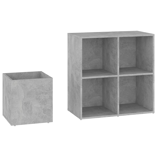Bedros Wooden Hallway Shoe Storage Cabinet In Concrete Effect