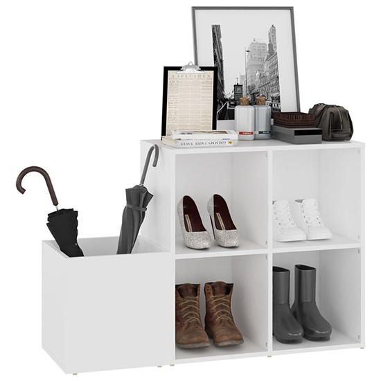Bedros Wooden Hallway Shoe Storage Cabinet In White