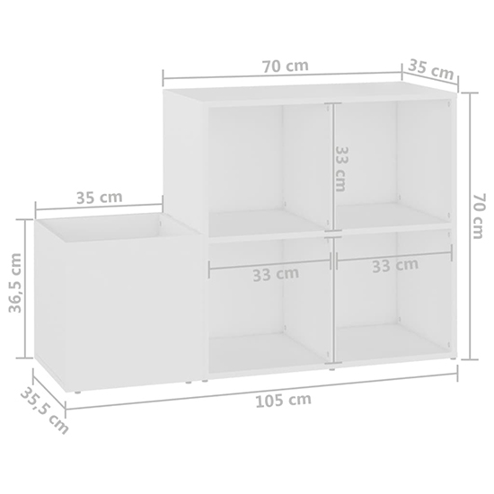 Bedros Wooden Hallway Shoe Storage Cabinet In White