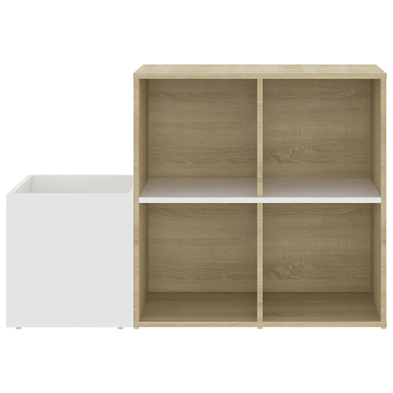 Bedros Wooden Hallway Shoe Storage Cabinet In White Sonoma Oak