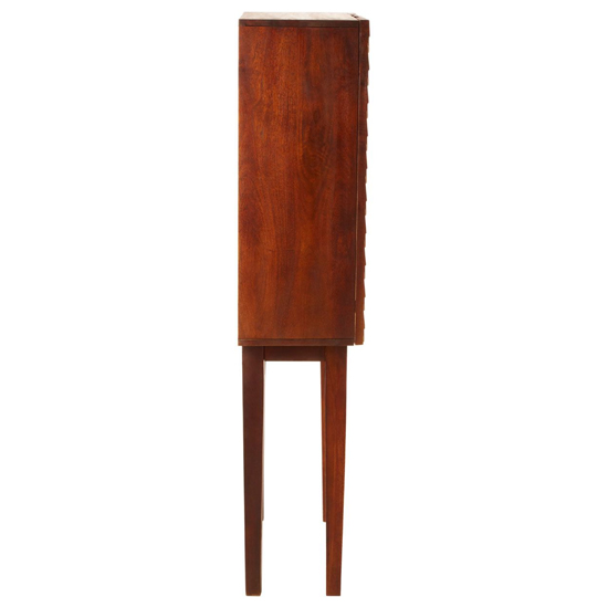 Beemim Wooden Storage Cabinet With 2 Doors In Natural And Brown