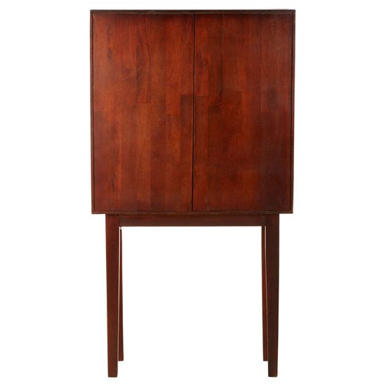 Beemim Wooden Storage Cabinet With 2 Doors In Natural And Brown