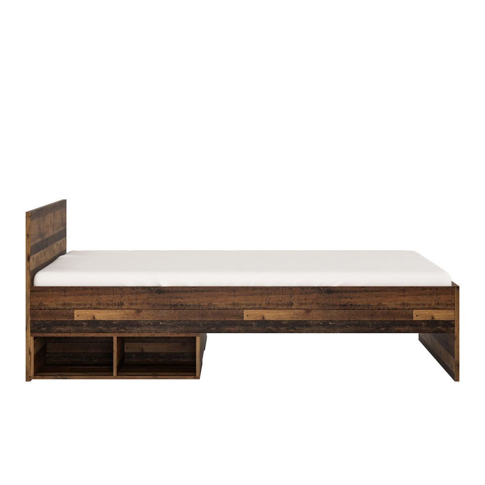 Beeston Wooden Large Single Bed In Walnut