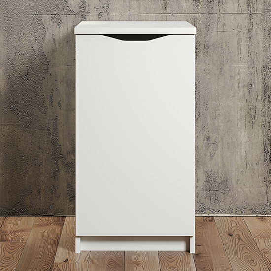 Beile Wooden Desk Container With 1 Door In White_2