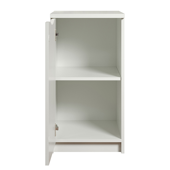 Beile Wooden Desk Container With 1 Door In White_6