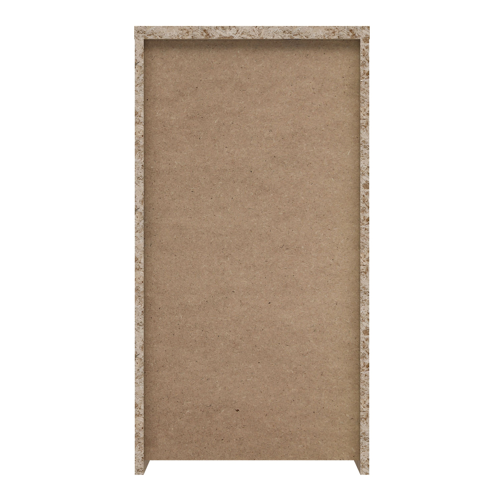 Beili Wooden Storage Cabinet With 1 Door 2 Drawers In White Oak