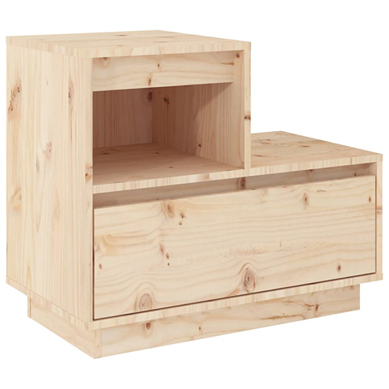 Belay Pinewood Bedside Cabinet With 1 Drawer In Natural